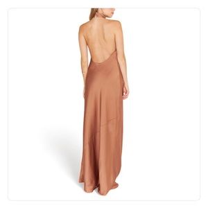 Show Me Your Mumu Jasmine Halter Maxi Dress in Copper, Small